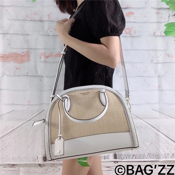 ❗️SALE❗️Kate Spade Reiley Straw Large Dome Satchel - Picture 2 of 7